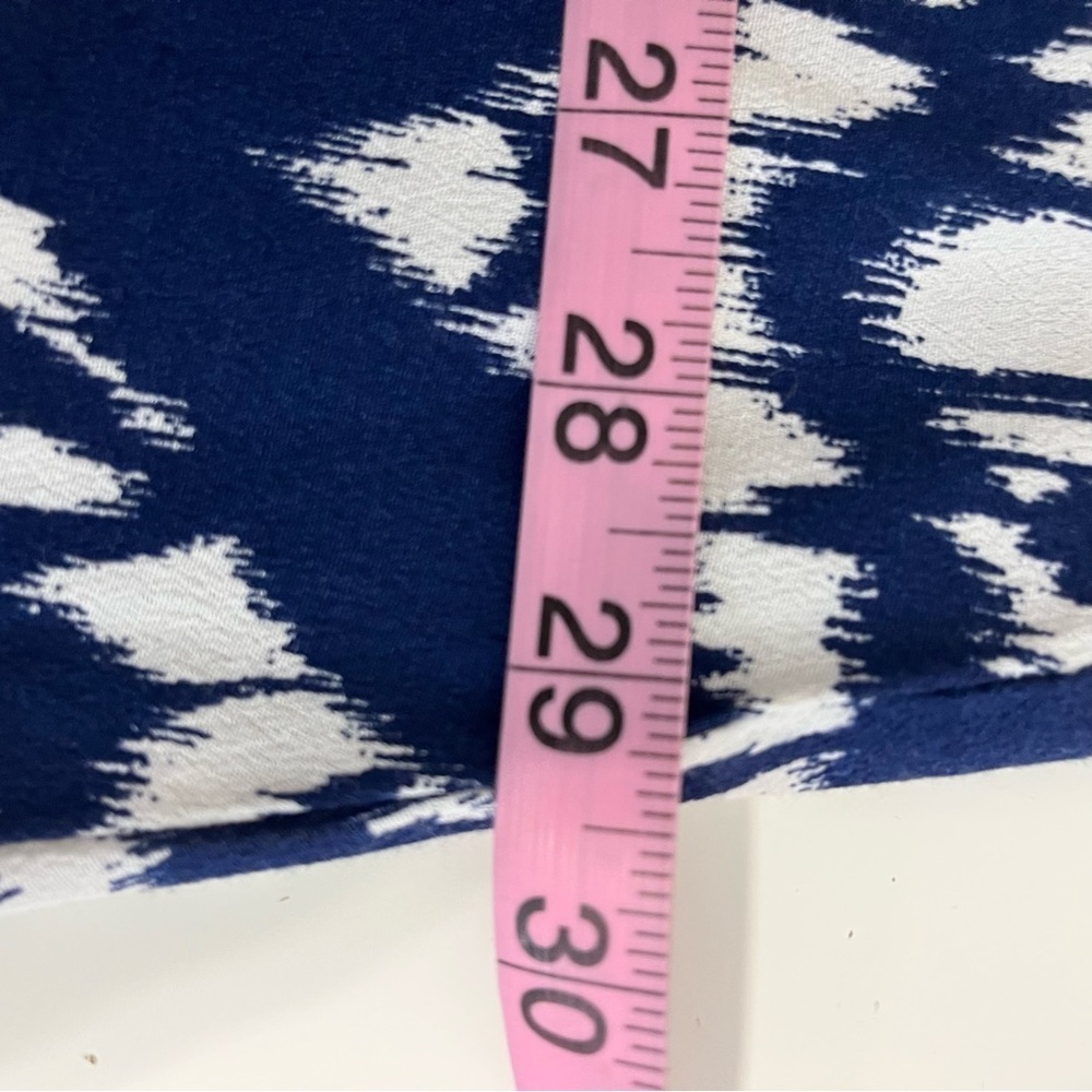 Talbots Blue Ikat Print Viscose A Line Skirt - Picture 15 of 15